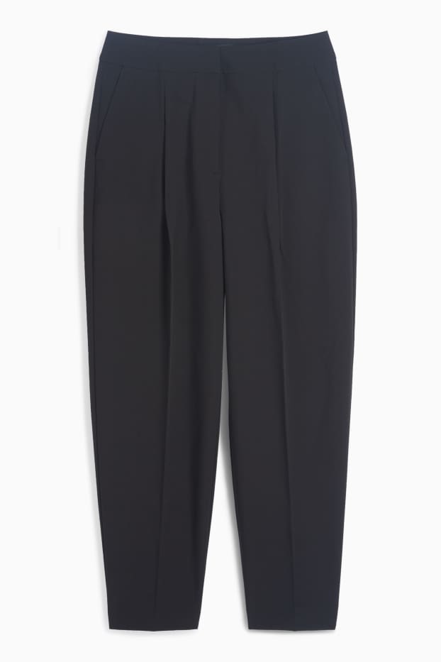 Femmes - Pantalon en tissu - high waist - cigarette fit - noir