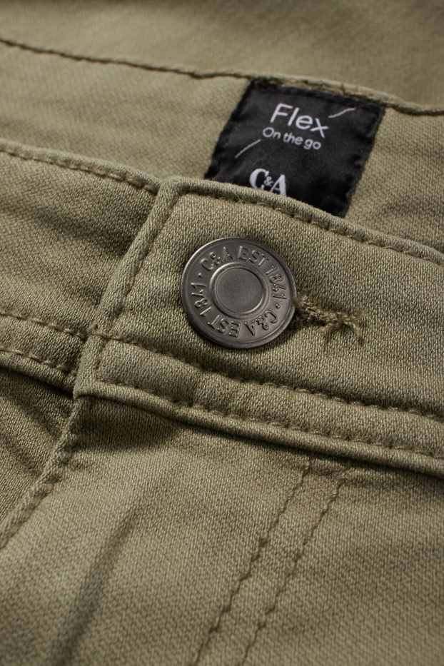 Uomo - Bermuda - Flex - LYCRA® - verde scuro