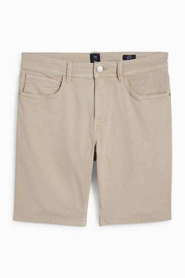 Uomo - Bermuda - Flex - LYCRA® - beige chiaro
