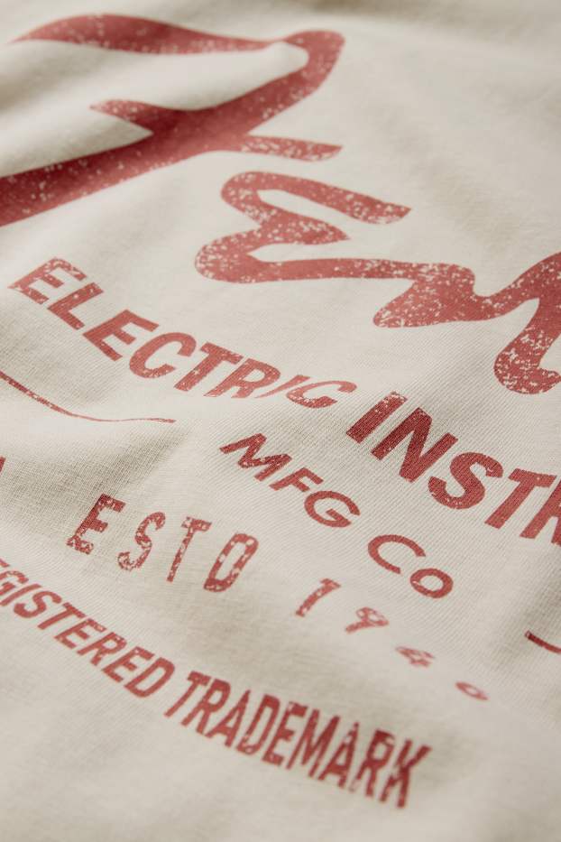 Uomo - T-shirt - relaxed fit - Fender - beige chiaro