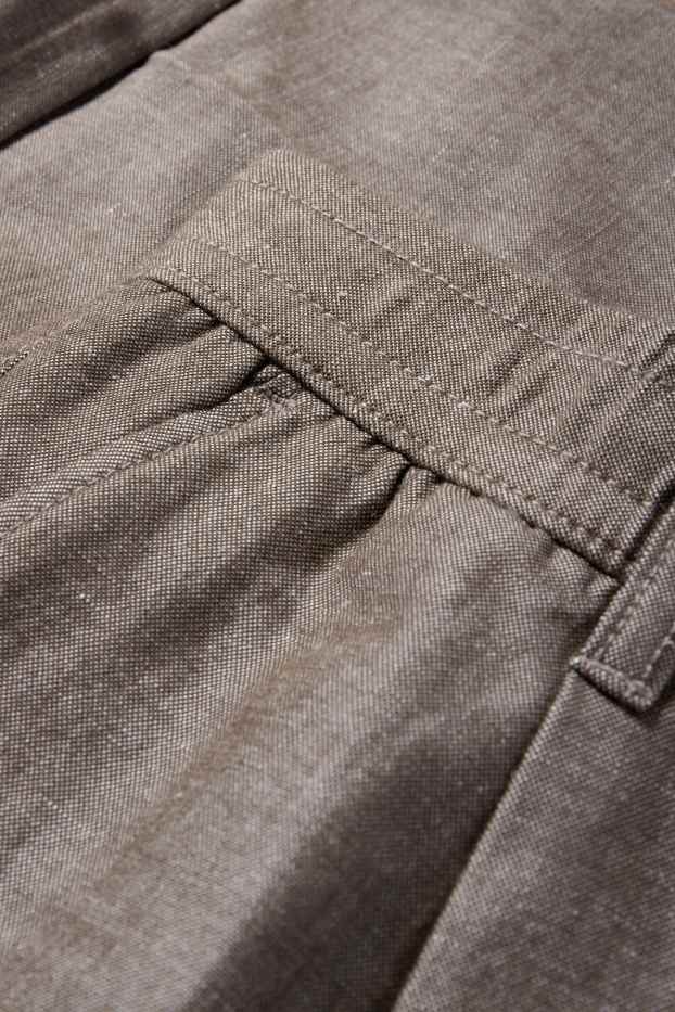 Hommes - Chino - tapered fit - marron clair
