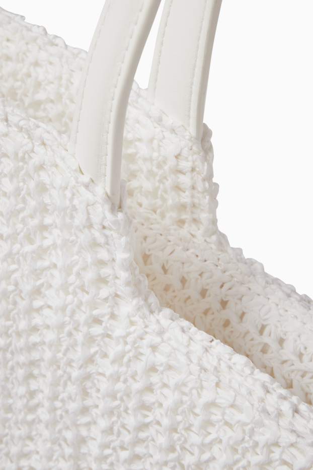 Donna - Shopper grande in paglia - bianco