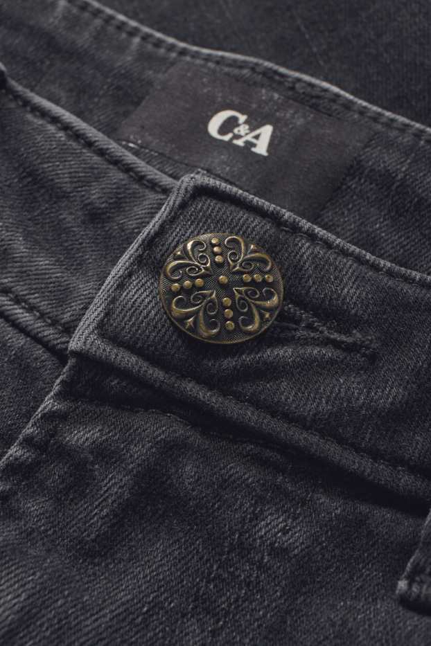 Donna - Jeans a gamba larga - vita media - jeans grigio scuro