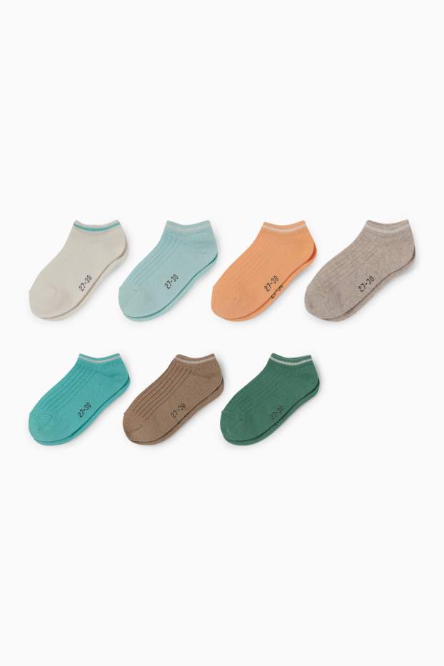 Copii - Băieți - Multipack 7 perechi - șosete sub gleznă - verde mentă