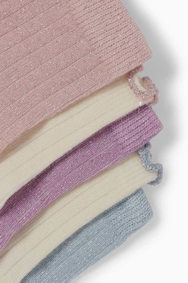 Children Girls - Multipack of 5 - socks - rose