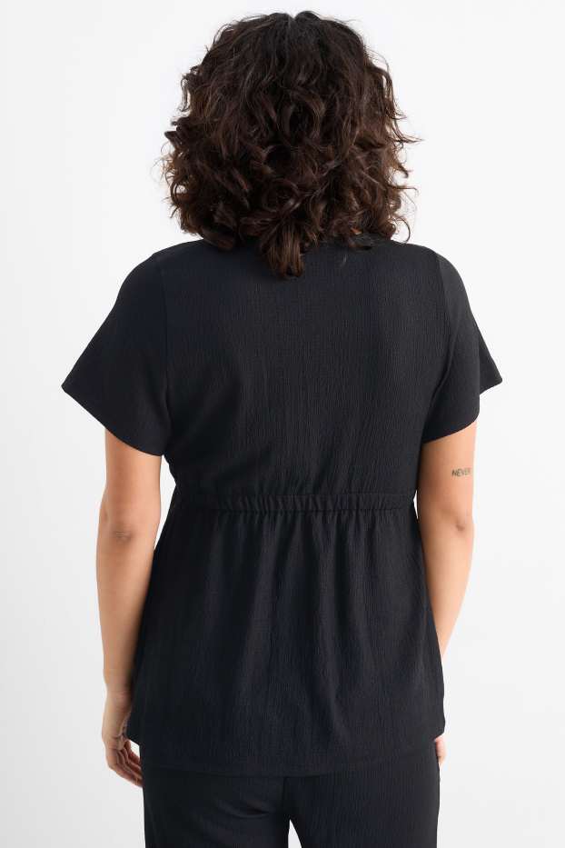 Femmes - Chemisier d’allaitement - texturé - noir