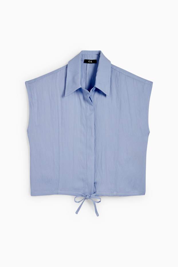 Dames - Blousetop - lichtblauw