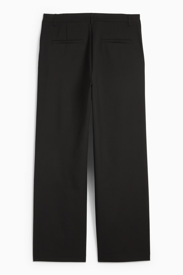 Femmes - Pantalon de toile - low waist - baggy fit - noir