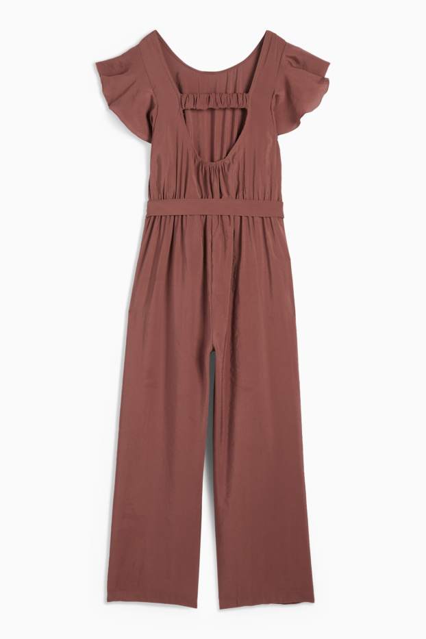 Kinderen: meisjes - Jumpsuit - donkerbruin