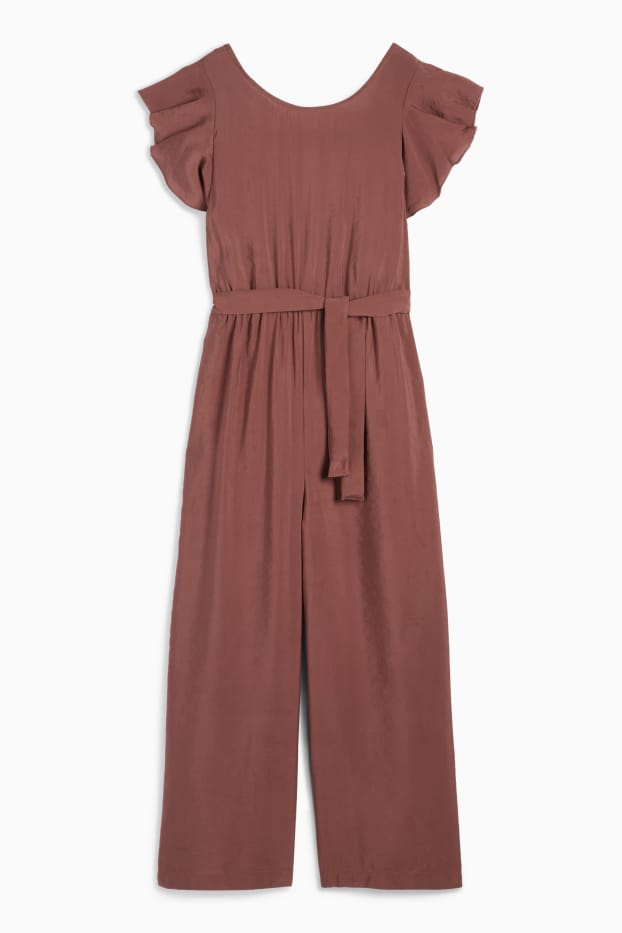 Kinderen: meisjes - Jumpsuit - donkerbruin