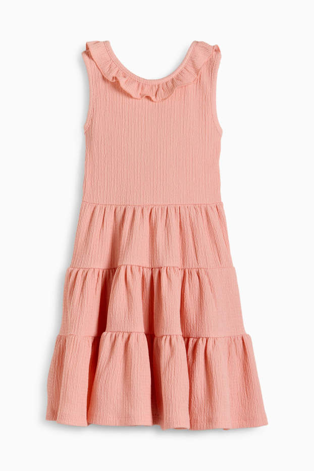 Bambine - Vestito - tessuto tramato - rosa