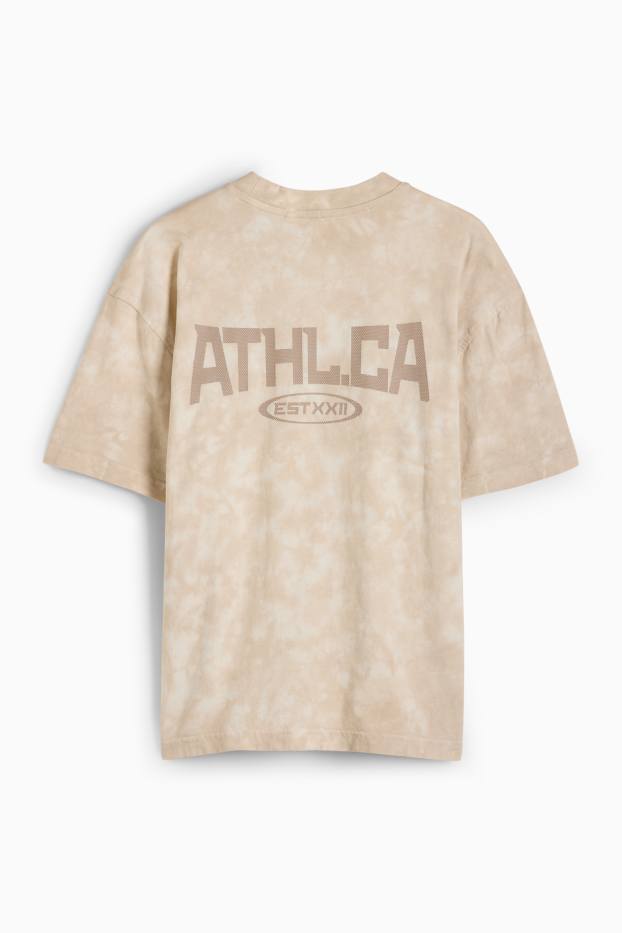 Kinder Jungen - Kurzarmshirt - gemustert - hellbeige