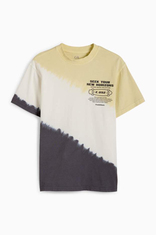 Enfants garçons - Skate - T-shirt - à motif - jaune clair