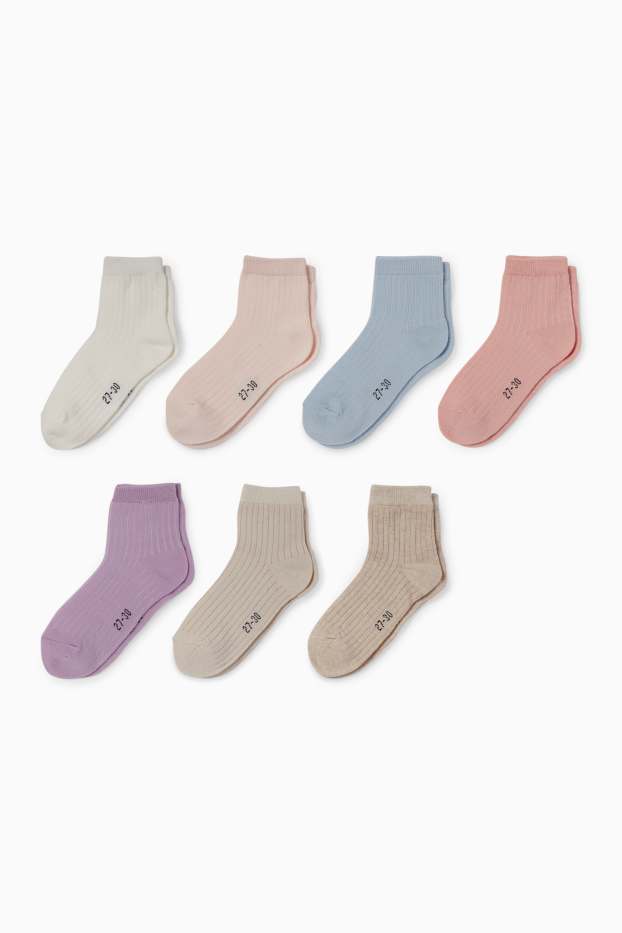 Bambine - Confezione da 7 - calze - beige