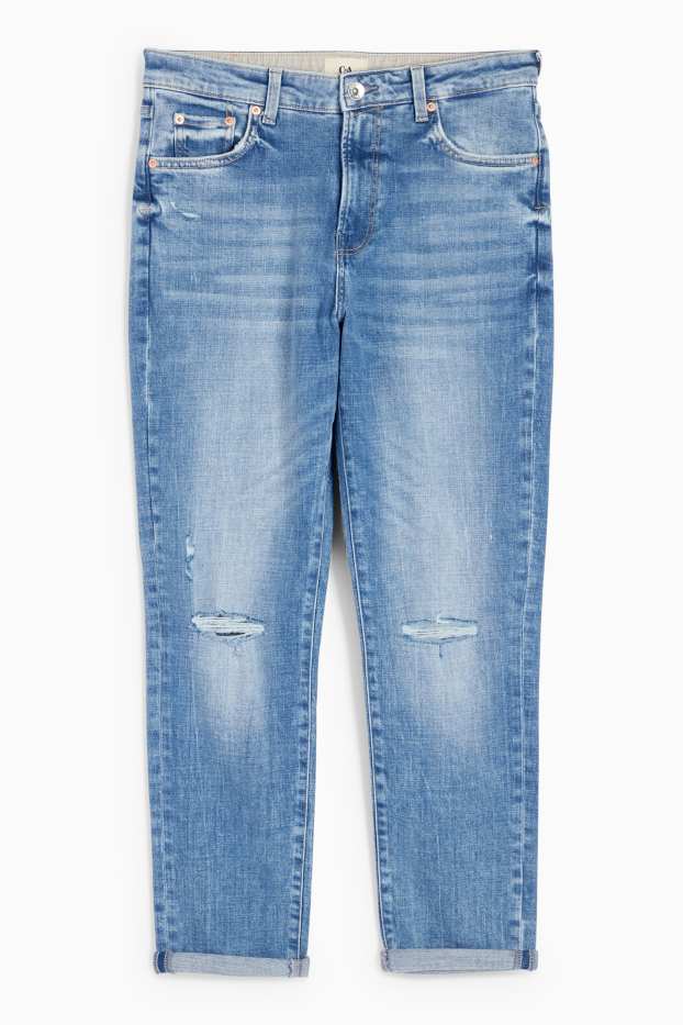 Damen - Boyfriend Jeans - Mid Waist - jeansblau