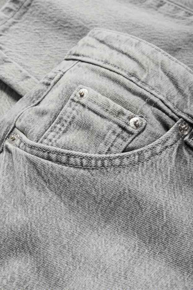 Women - Mom jeans - high waist - LYCRA® - denim-light gray
