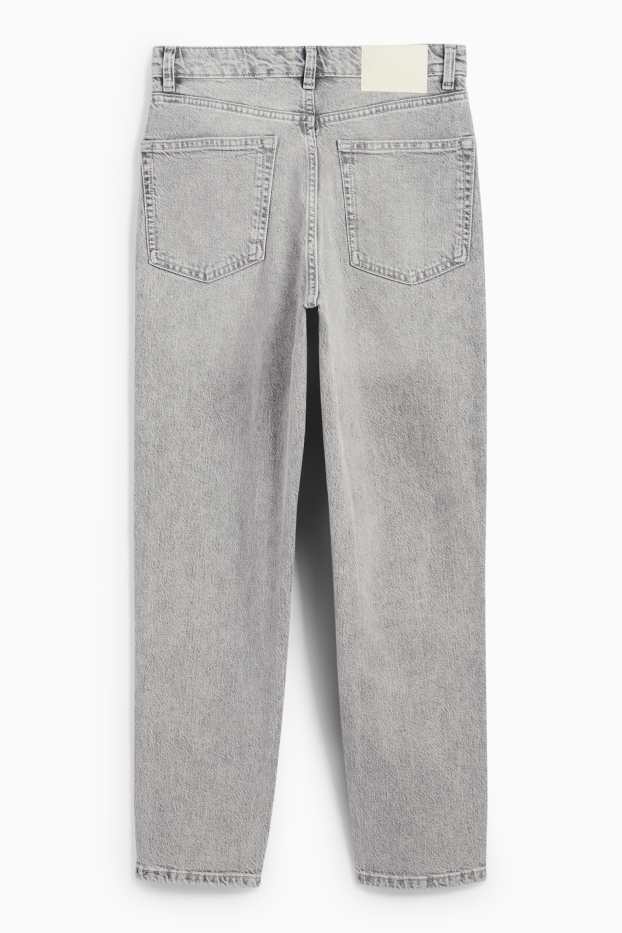 Women - Mom jeans - high waist - LYCRA® - denim-light gray