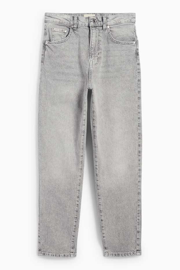 Women - Mom jeans - high waist - LYCRA® - denim-light gray