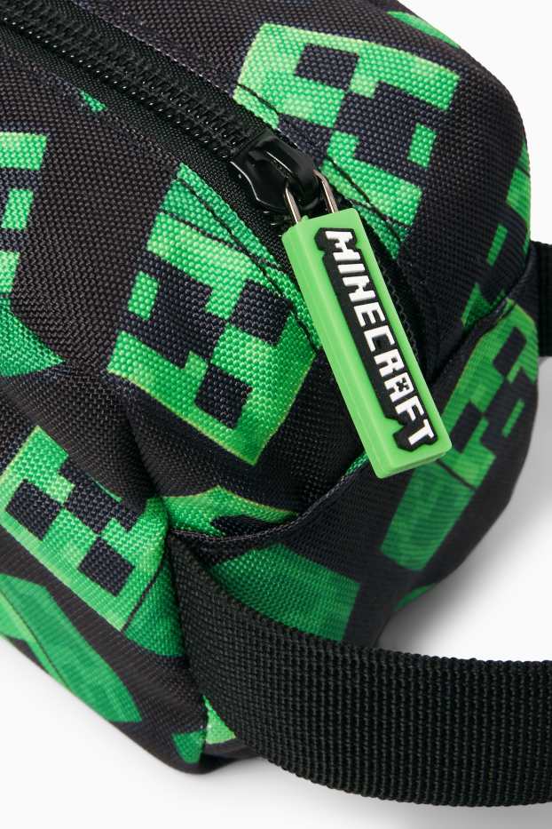 Bambini - Minecraft - borsa da toilette - verde scuro / nero