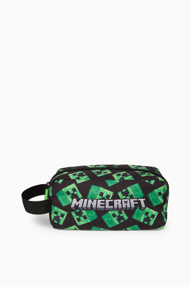 Bambini - Minecraft - borsa da toilette - verde scuro / nero