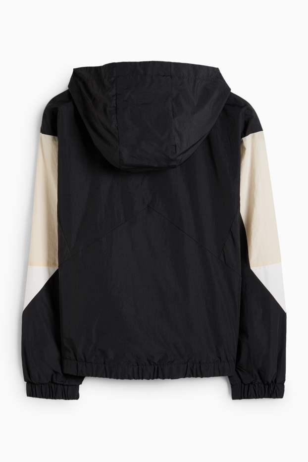 Enfants filles - Veste à capuche - déperlante - noir