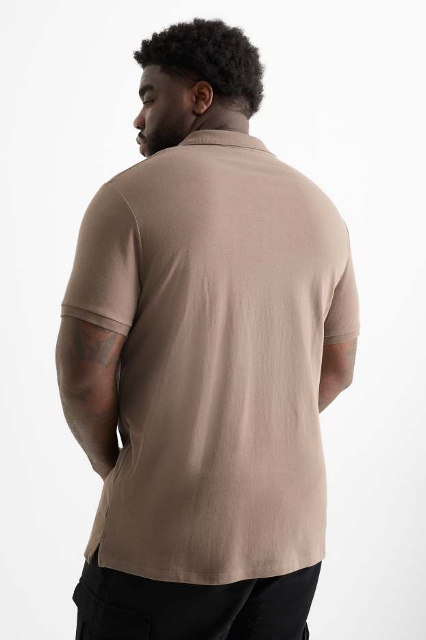 Herren - Poloshirt - taupe