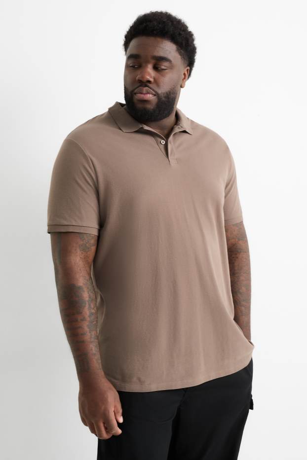 Herren - Poloshirt - taupe