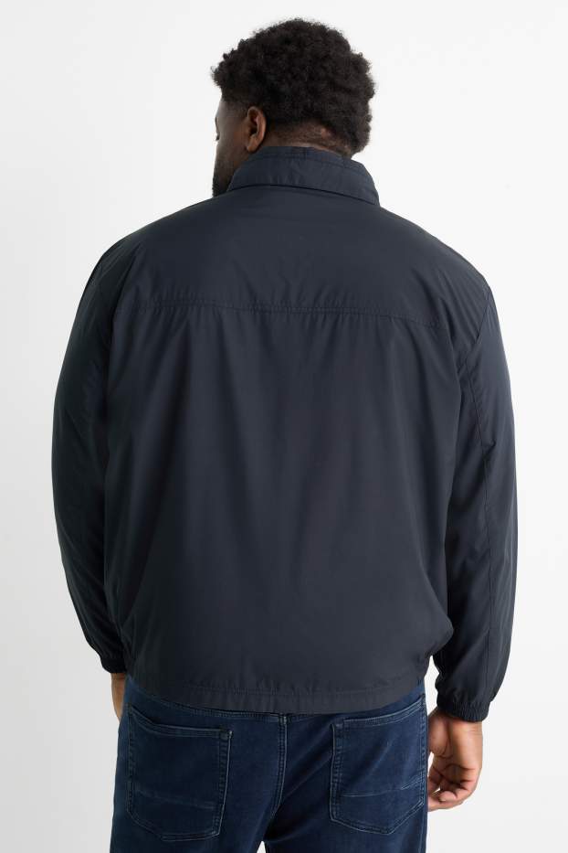 Bărbați - Jachetă cu glugă - rezistentă la apă - albastru închis