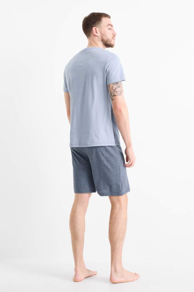 Men - Short pyjamas - dark blue