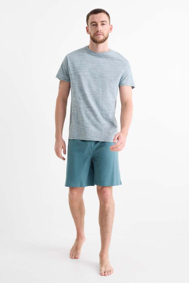 Herren - Shorty-Pyjama - grün