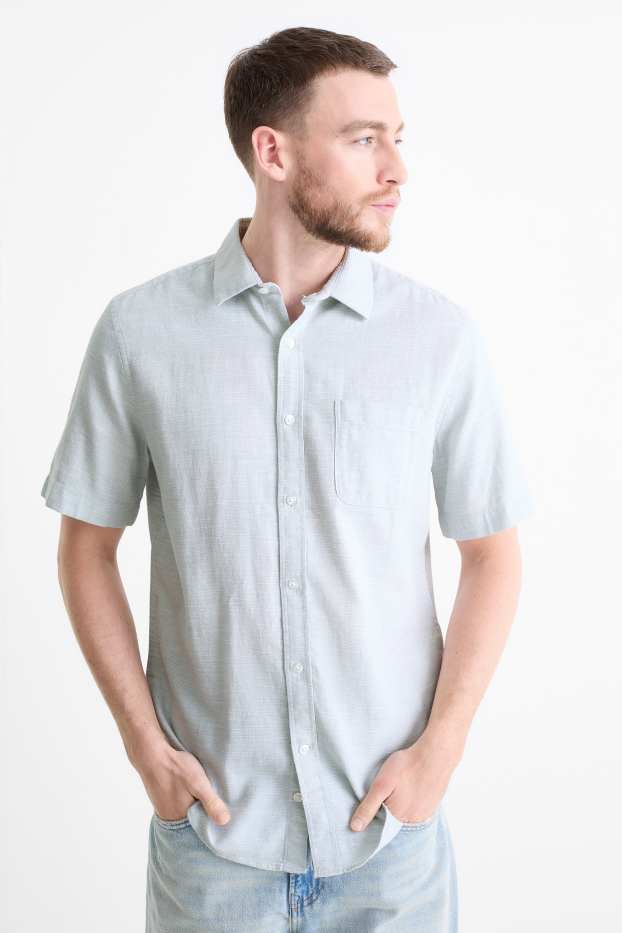 Herren - Hemd - Regular Fit - Kent - hellgrau