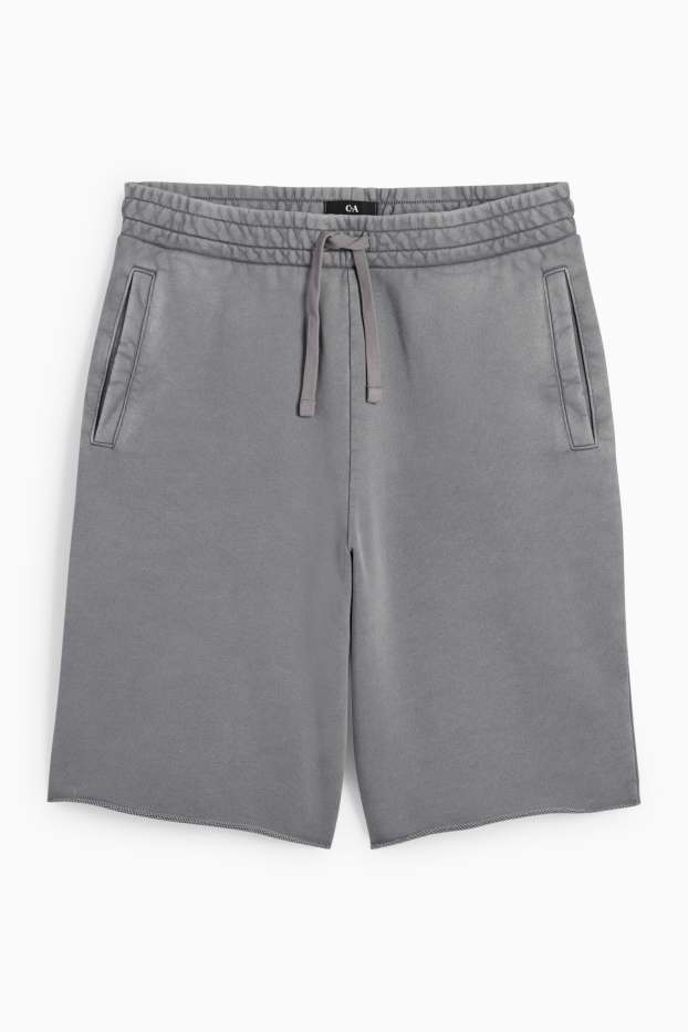 Uomo - Shorts di felpa - grigio