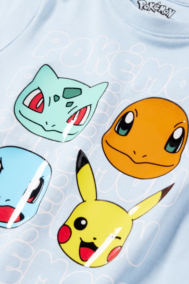 Kinder Jungen - Pokémon - Kurzarmshirt - hellblau