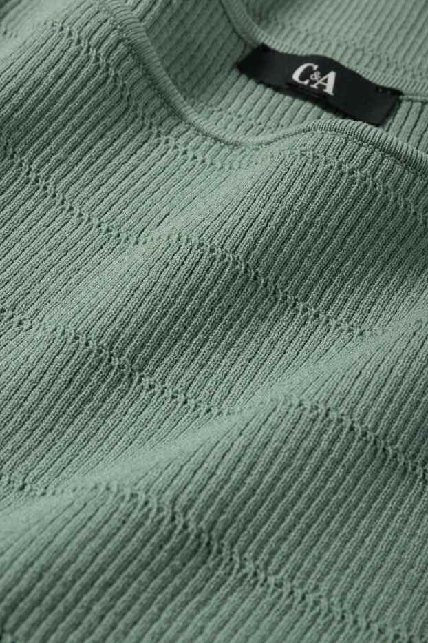 Damen - Pullover - strukturiert - grün