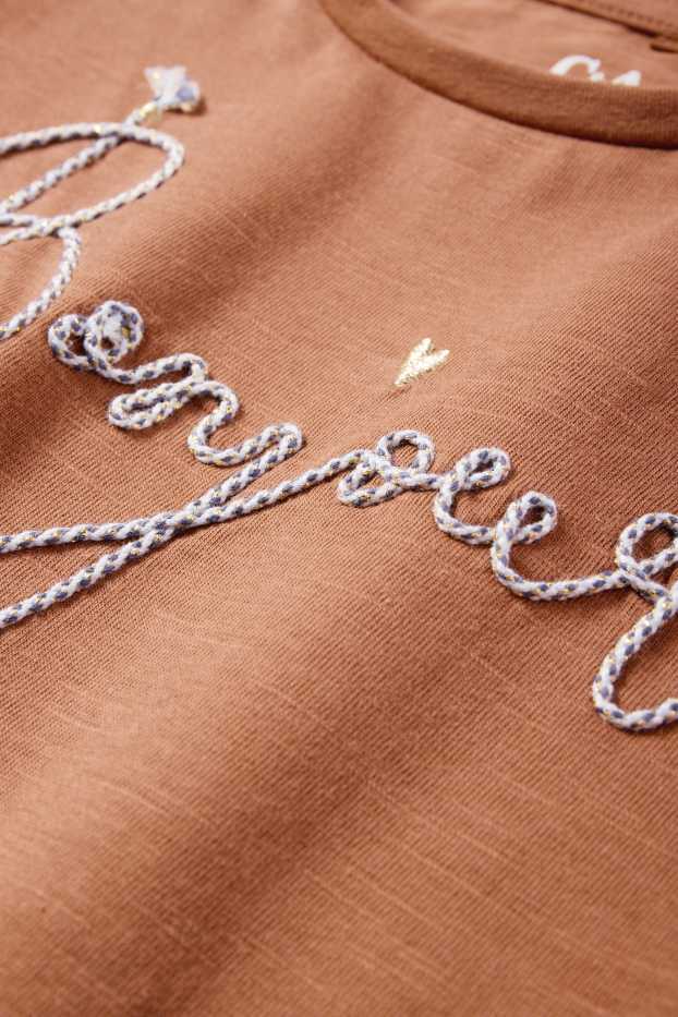 Kinder Mädchen - Bonjour - Kurzarmshirt - braun