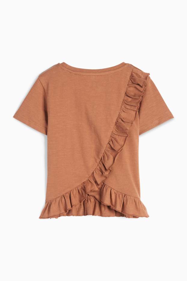 Kinder Mädchen - Bonjour - Kurzarmshirt - braun