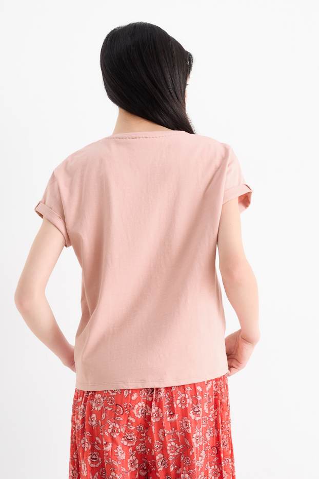 Kinderen: meisjes - Set van 3 - opschrift - T-shirt - crème wit
