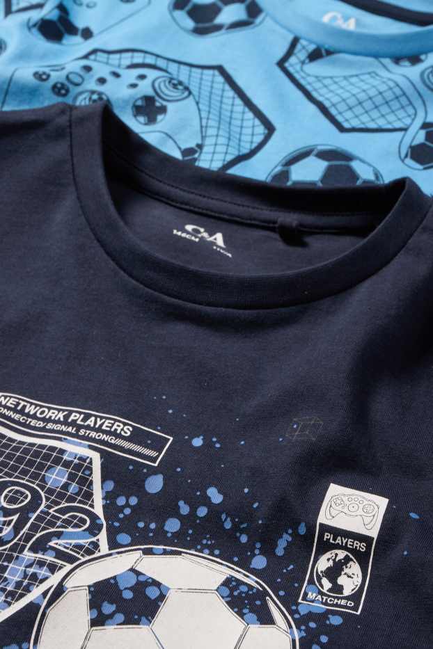 Kinder Jungen - Multipack 2er - Gaming - Shorty-Pyjama - 4 teilig - dunkelblau