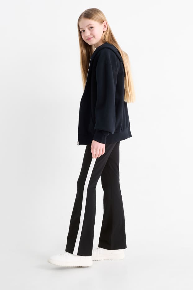 Bambine - Leggings svasati - nero