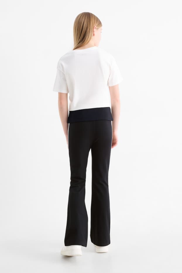 Bambine - Leggings svasati - nero