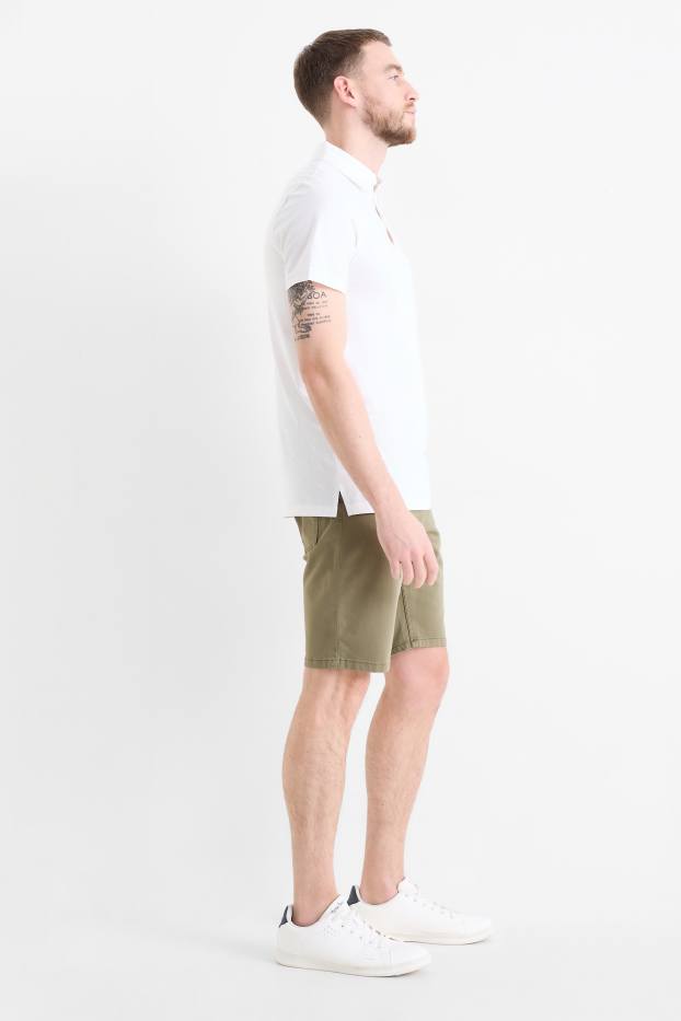 Uomo - Bermuda - Flex - LYCRA® - verde scuro
