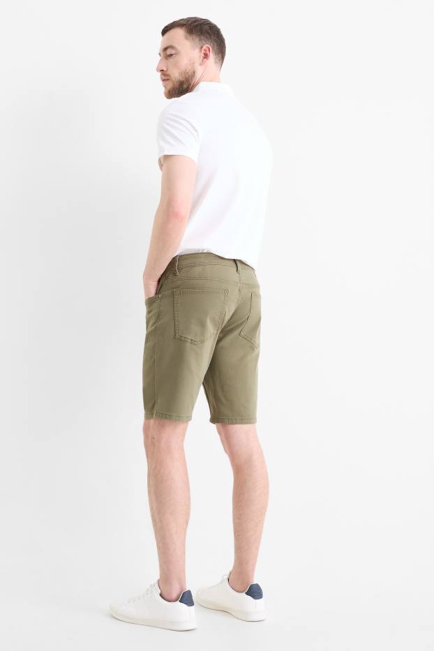 Uomo - Bermuda - Flex - LYCRA® - verde scuro
