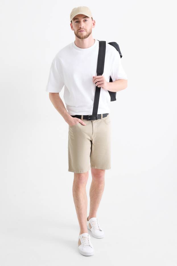 Uomo - Bermuda - Flex - LYCRA® - beige chiaro