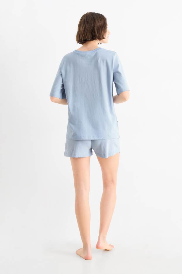 Mujer - Pijama corto - Snoopy - azul claro