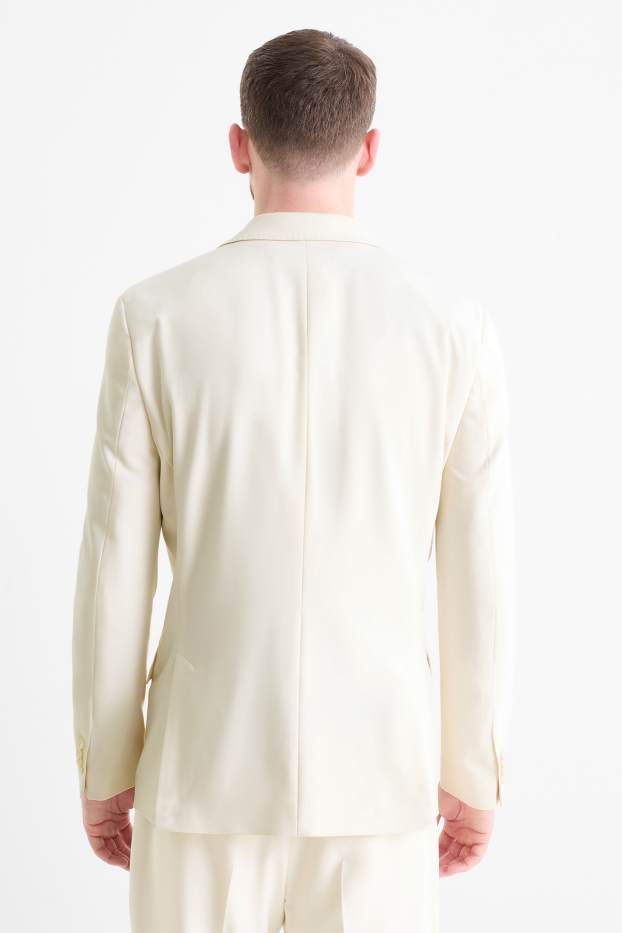 Bărbați - Sacou modular - slim fit - Flex - alb-crem