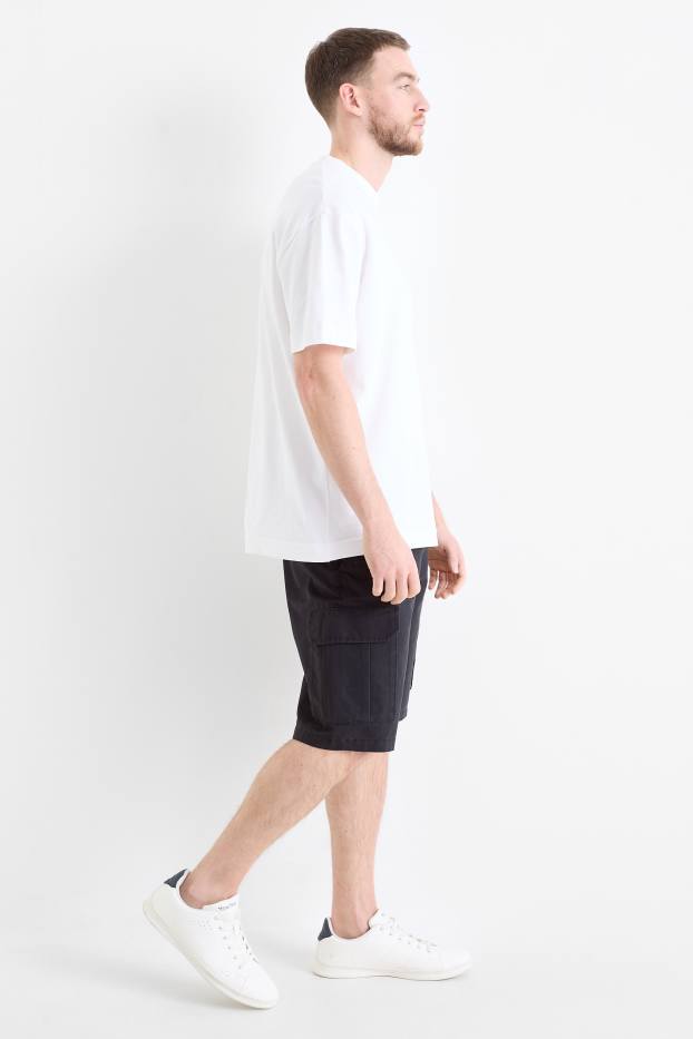 Hommes - Short cargo - noir