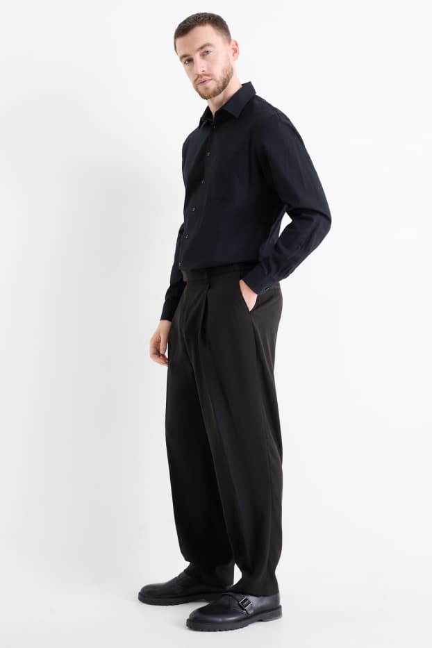 Hommes - Pantalon de costume - regular fit - noir