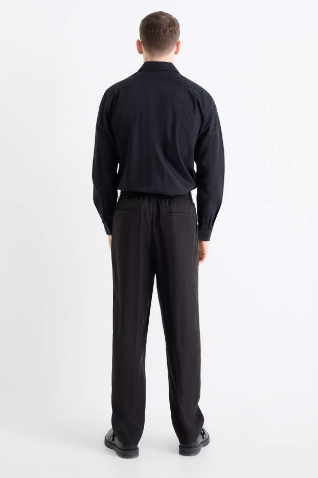 Hommes - Pantalon de costume - regular fit - noir