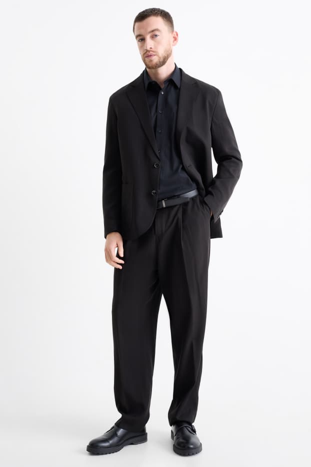 Hommes - Pantalon de costume - regular fit - noir