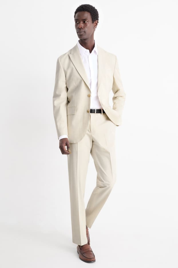 Herren - Baukasten-Hose - Regular Fit - Flex - hellbeige